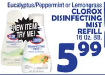 Bravo Supermarkets Clorox disinfecting mist refill offer