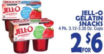Bravo Supermarkets Jell-o gelatin snacks offer