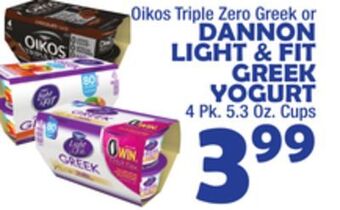 Bravo Supermarkets Dannon light & fit greek yogurt offer