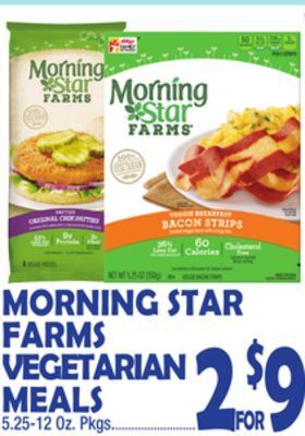 Bravo Supermarkets Morning star farms vegetarian meals offer