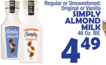 Bravo Supermarkets Simply almond milk offer