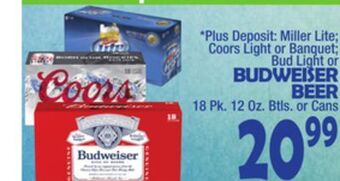 Bravo Supermarkets Budweiser beer offer
