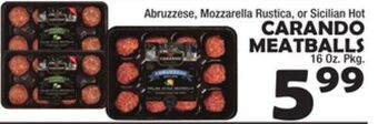 Bravo Supermarkets Carando meatballs offer