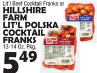Bravo Supermarkets Hillshire farm lit'l polska cocktail franks offer