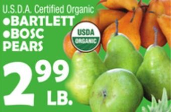 Bravo Supermarkets Bartlett bosc pears offer