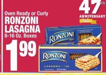 C Town Ronzoni lasagna offer