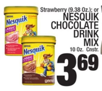 C Town Nesquik chocolate drink mix 10 oz. cnstr offer