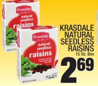 C Town Krasdale natural seedless raisins offer