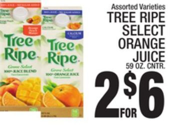 C Town Tree ripe select orange juice offer