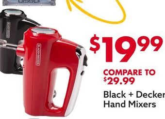 Big Lots Black + decker hand mixers offer