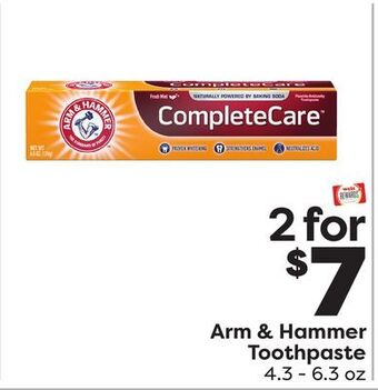 Weis Markets Arm & hammer toothpaste offer
