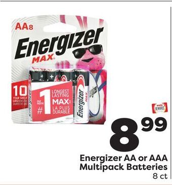 Weis Markets Energizer aa or aaa multipack batteries offer