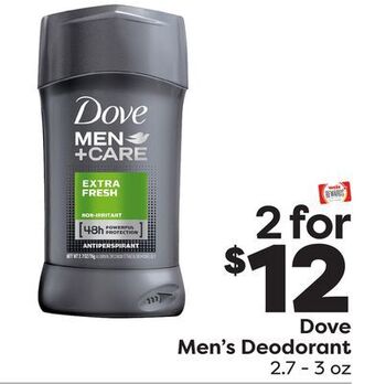 Weis Markets Dove men's deodorant offer