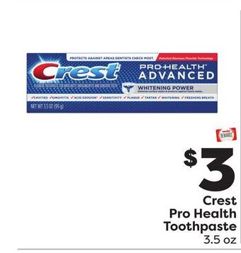 Weis Markets Crest pro health toothpaste offer