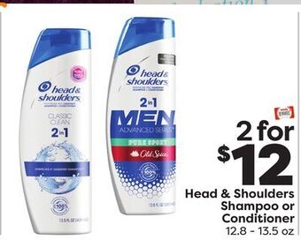 Weis Markets Head & shoulders shampoo or conditioner offer