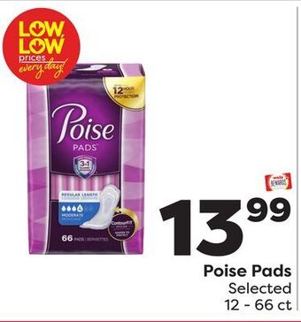 Weis Markets Poise pads offer