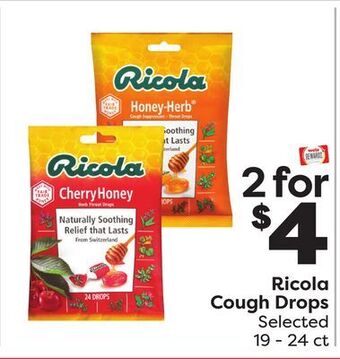 Weis Markets Ricola cough drops offer