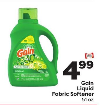 Weis Markets Gain liquid fabric softener offer