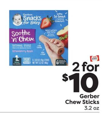 Weis Markets Gerber chew sticks offer