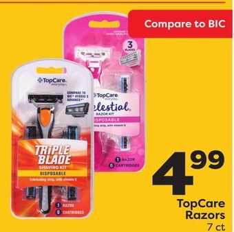 Weis Markets Topcare razors offer