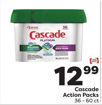 Weis Markets Cascade action packs offer