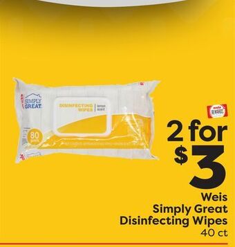 Weis Markets Weis simply great disinfecting wipes offer