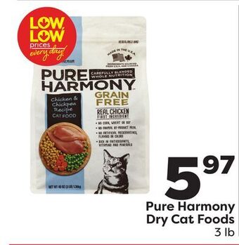 Weis Markets Pure harmony dry cat foods offer