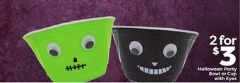 Weis Markets Halloween party bowl or cup with eyes offer