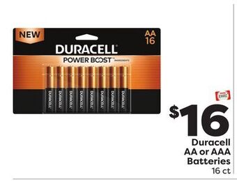 Weis Markets Duracell aa or aaa batteries offer