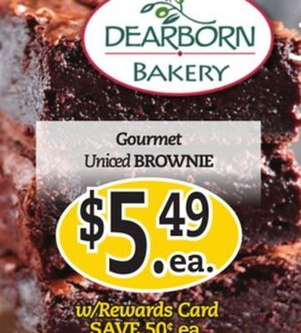 Dearborn Market Gourmet uniced brownie offer