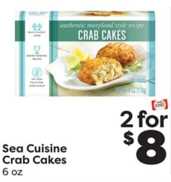 Weis Markets Sea cuisine crab cakes offer