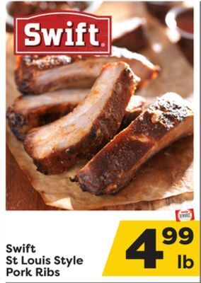 Weis Markets Swift st louis style pork ribs offer