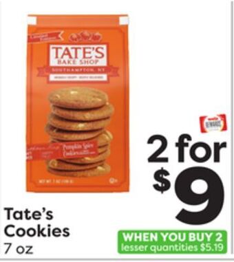 Weis Markets Tate's cookies offer