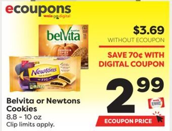 Weis Markets Belvita or newtons cookies offer