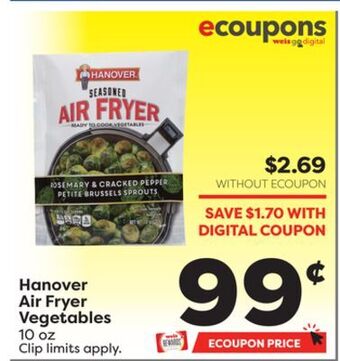 Weis Markets Hanover air fryer vegetables offer