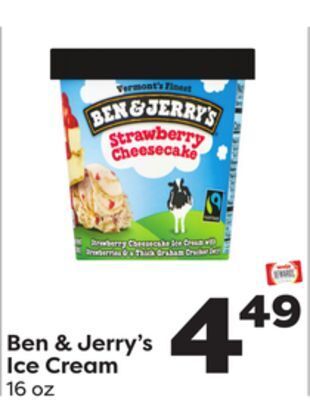 Weis Markets Ben & jerry's ice cream offer