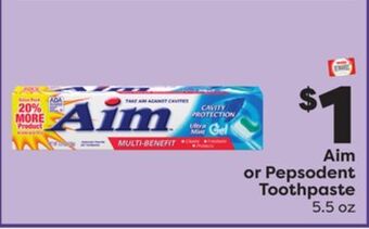 Weis Markets Aim or pepsodent toothpaste offer
