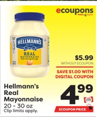 Weis Markets Hellmann's real mayonnaise offer