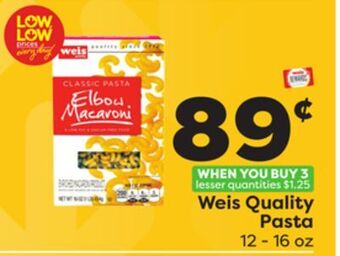 Weis Markets Weis quality pasta offer