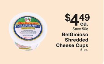 Fairway Store Market Belgioioso shredded cheese cups offer