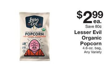 Fairway Store Market Lesser evil organic popcorn offer