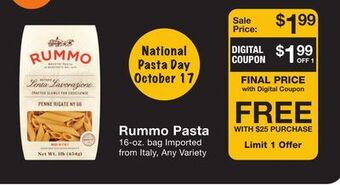 Fairway Store Market Rummo pasta offer