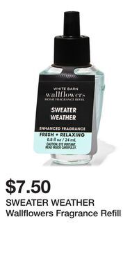 Bath & Body Works Sweater weather wallflowers fragrance refill offer