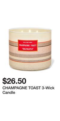 Bath & Body Works Champagne toast 3-wick candle offer