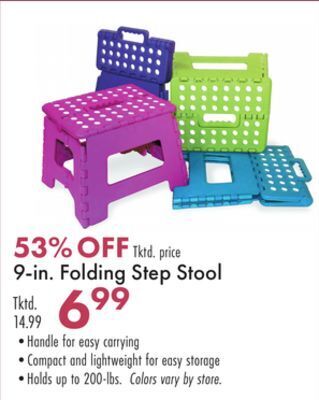 Boscov's 9-in. folding step stool offer
