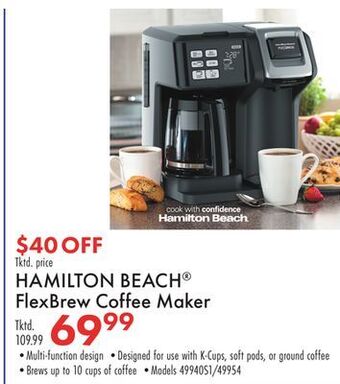 Boscov's Hamilton beach® flexbrew coffee maker offer