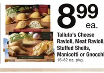 ACME Talluto's cheese ravioli, meat ravioli, stuffed shells, manicotti or gnocchi offer