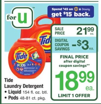 ACME Tide laundry detergent offer