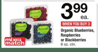 ACME Organic blueberries, raspberries or blackberries offer