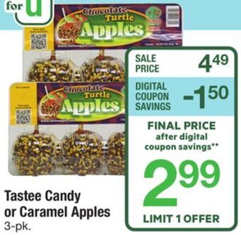 ACME Tastee candy or caramel apples offer